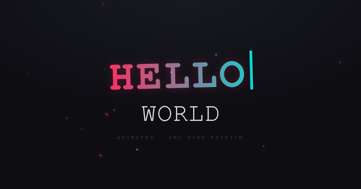 Hello World Animated