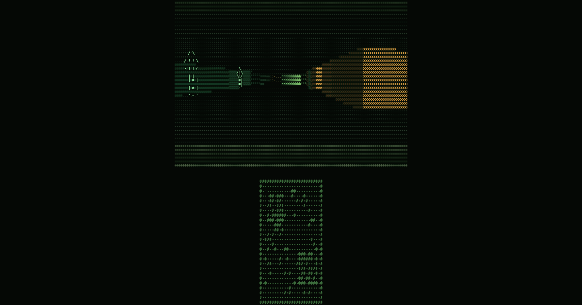 ASCII 3D World — lit & animated